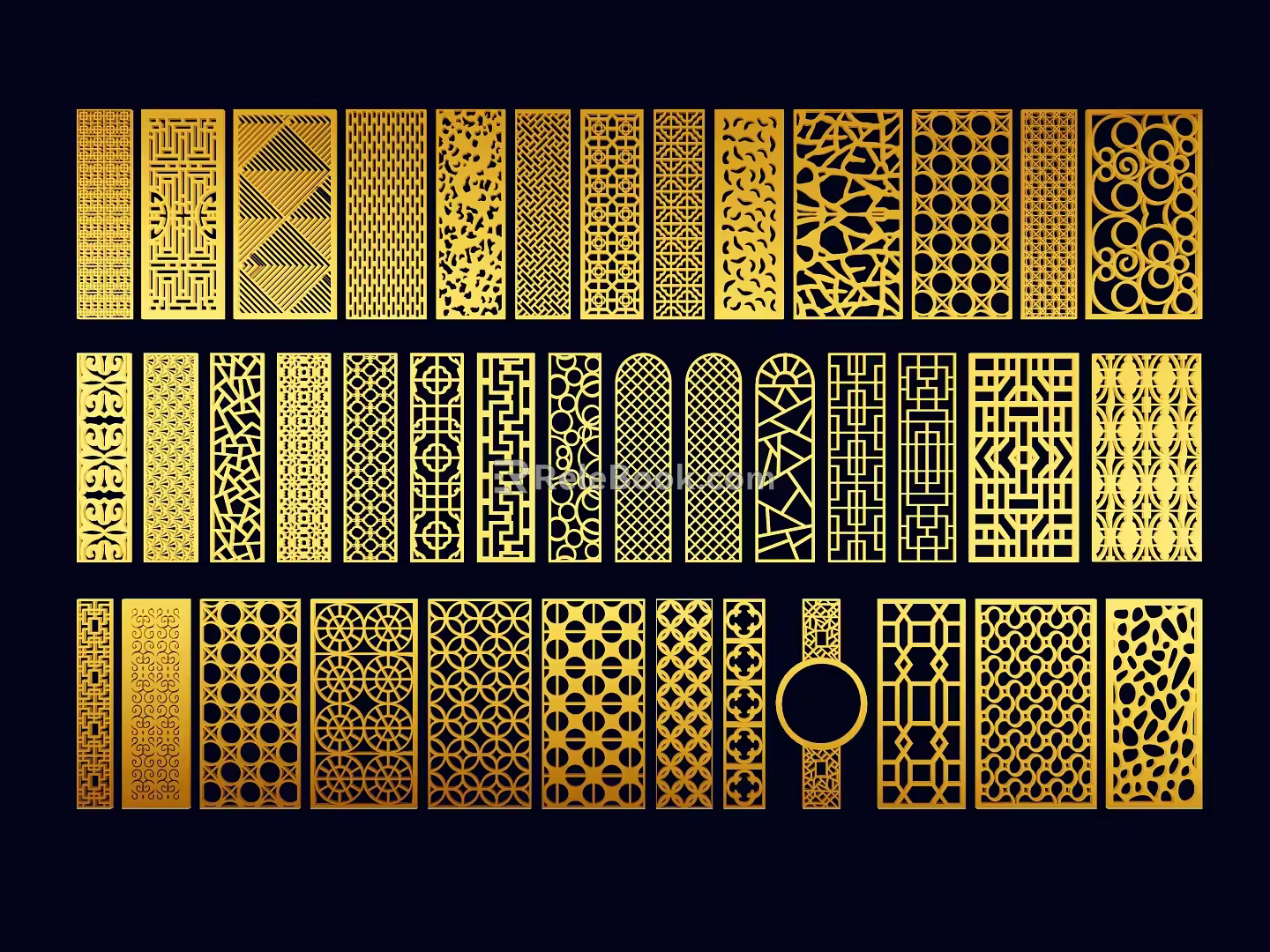 Flower window pane window grille carving Chinese pattern Chinese style pattern lattice screen hollow window grille auspicious pattern carved pattern grille partition carving 3d model