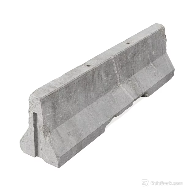 Concrete Road Curb Structure For Traffic Safety And Roadside Use 3d model 