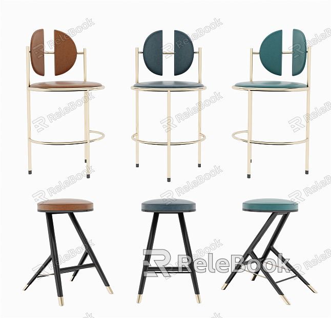 Light Luxury Bar Chair Bar Stool Combination model