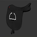 High Quality Black Leather Horse Saddle With Metal Fittings And Fine Stitching