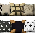 IKEA Pillow Square Pillow Printed Pillow Sofa Pillow 3d model