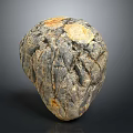 Natural Gray Yellow Textured Stone Surface As Decorative Interior Design Element