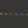 Various Colored Cars Parked in Parking Lot with White Lines