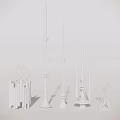 Elegant Golden Candle Holders With Black Candles And Modern Decorative Design