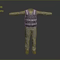 Durable Workwear Set With Reflective Vest And Cargo Pants For Daily Work Use