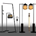 Modern lighting combination floor lamp reading lamp wall lamp 3d model
