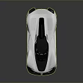 White Sleek Modern Supercar with Futuristic Aerodynamic Body Black Roof and Alloy Wheels