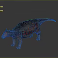 Realistic Ankylosaurus Dinosaur Model With Armored Skin Red Spots And Red Eyes