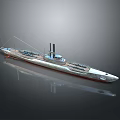 modern ship warship 3d model
