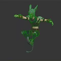 3D Fantasy Female Warrior Character With Animal Ears Tail Detailed Armor And Dynamic Pose