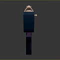Futuristic Weapon Rifle With Sleek Streamlined Design And Blue Purple Pink Accents