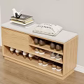 Nordic Log Shoe Rack 3d model