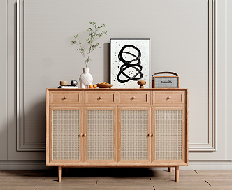 Nordic Side Cabinet Side Cabinet Sideboard Cabinet for Entrance 3d model