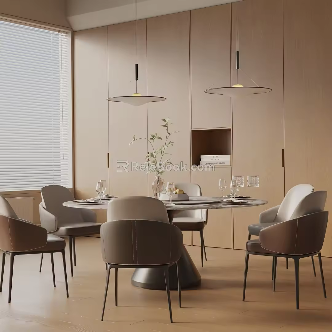Modern dining table 3d model