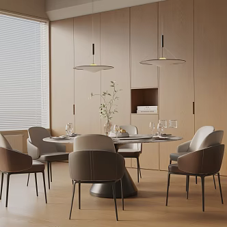 Modern dining table 3d model