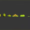 Colorful Various Fresh Food Including Fruits Vegetables Boxes And Cans