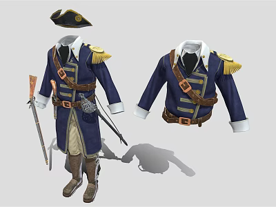 Modern Clothes Captain Pirate Captain 3d model