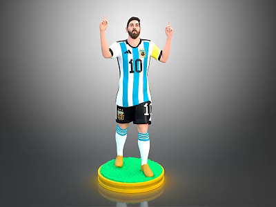 Modern man Messi star football star 3d model Modern man Messi star football star 3d model