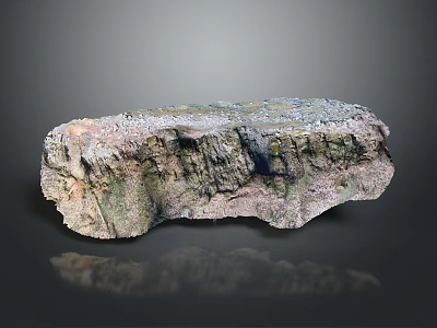 Moss Covered Garden Landscape With Natural Rock Formation Layered Texture And Miniature Design 3d model