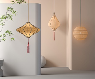 Quiet Wind Chandelier 3d model