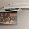 Projection Monitoring System Featuring Ceiling Mounted Screen Displaying Titanic Movie Content