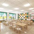 modern classroom 3d model