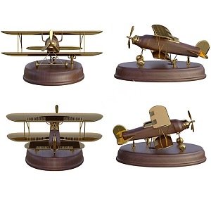 Abrasive tools toy aircraft interior ornaments decoration 3d model