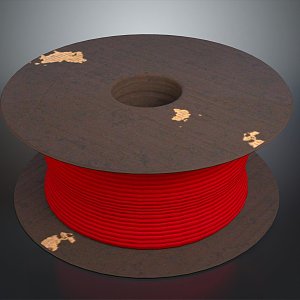 bobbin wood bobbin winding wire coil wire coil industrial equipment industrial facility 3d model