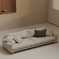 Three-seat sofa 3d model