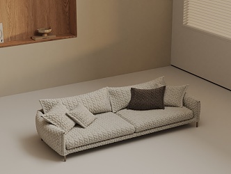 Three-seat sofa 3d model