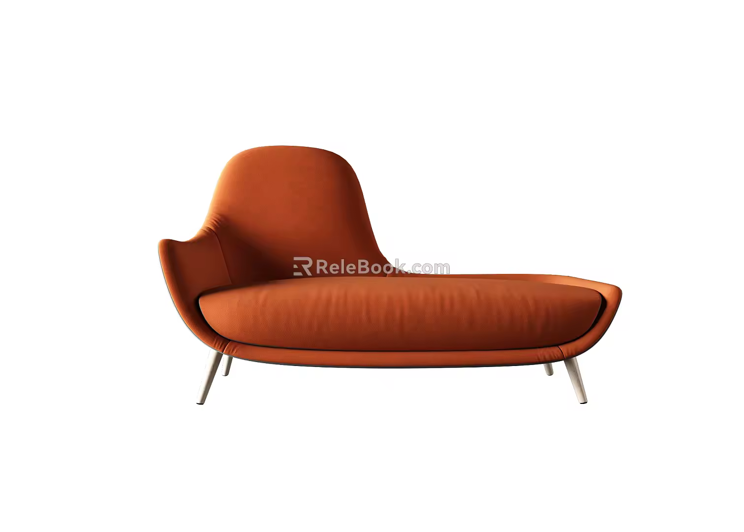 Modern chaise longue fabric lazy sofa 3d model