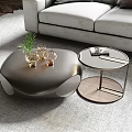 Modern Living Room Coffee Tables With Oval Metallic And Round Glass Top Designs