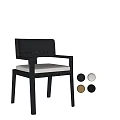 Modern Dining Chair With Wooden Frame And Upholstered Seat In Neutral Color Options