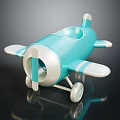 Blue Toy Airplane Model With White Wings Wheels And Aerospace Inspired Design