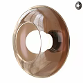 Modern Round Copper Glass Wall Lamp Illuminated Elegant Home Interior Decor Design