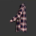 Red Blue White Plaid Long Sleeve Shirt For Casual Daily Wear