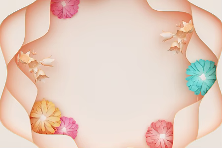 Modern Flower Language Background 3d model