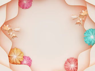 Modern Flower Language Background 3d model