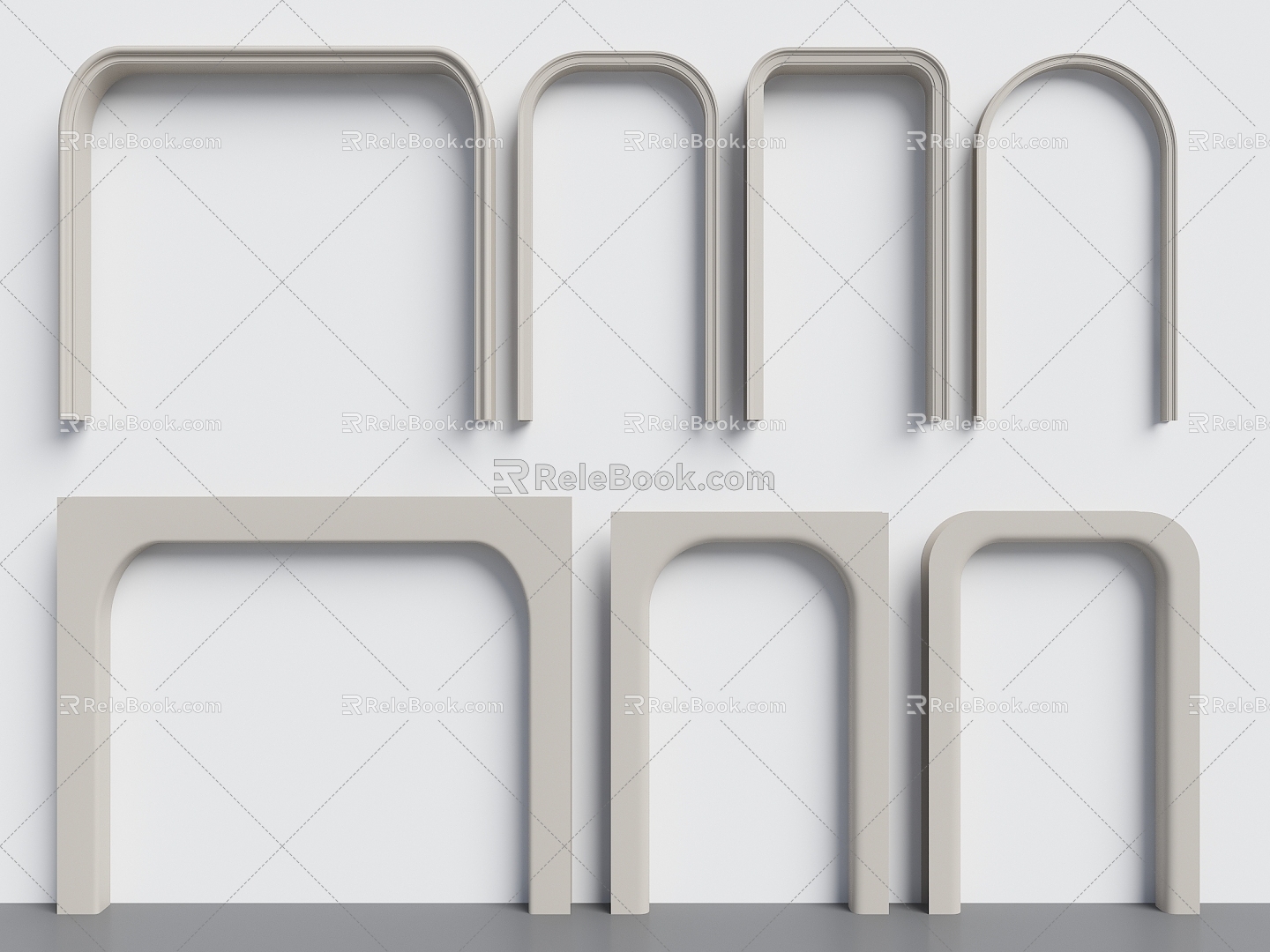 Modern Door Cover Door Cave Pass Cover Arc Door Arch Arc Arch Door French Style Door Cover European Style Door Cover 3d model