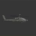 Detailed Military Helicopter 3D Rendering With Rotor Blades Cockpit And Metallic Finish