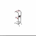 Multi functional Home Gym Fitness Equipment With Black Frame And Red Pads