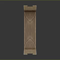 Wooden Public Bench with Natural Wood Grain Warm Tone and Sturdy Design