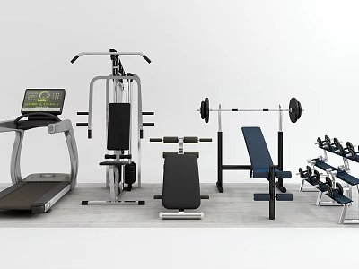 Modern Fitness Equipment 3d model Modern Fitness Equipment 3d model