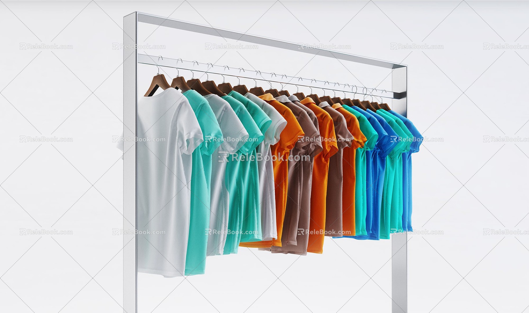 Modern Clothes T-shirt Hanger 3d model