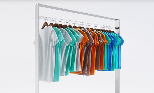 Modern Clothes T-shirt Hanger 3d model