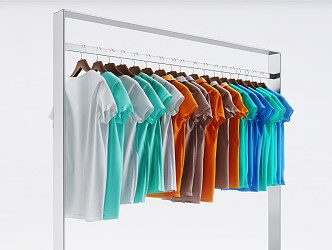 Modern Clothes T-shirt Hanger 3d model