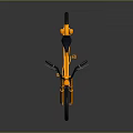 Modern Orange Bicycle With Black Handlebars Seat And Red Headlight 3d model
