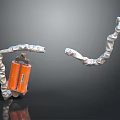 Professional Hardware Tools Featuring Orange Cylindrical Parts And Silver Curved Metal Components