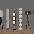 Middle style floor lamp 3d model