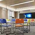 Modern Classroom School Microclassroom 3d model
